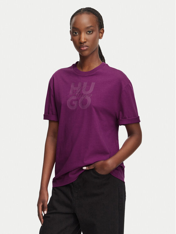 HUGO HUGO Camiseta Dashire_5 50566678 Rosa oscuro Relaxed Fit