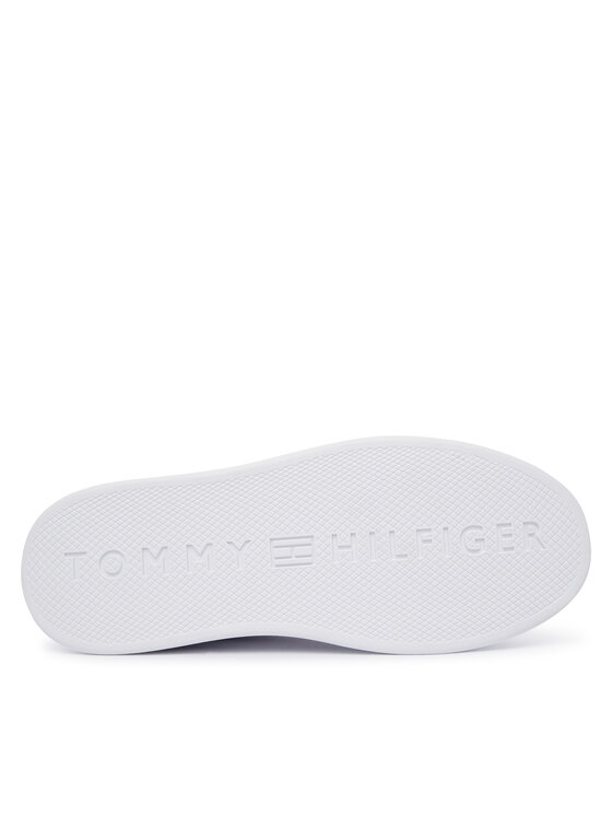 Tommy Hilfiger Sneakersy Tommy Hilfiger Icon Court Light Webbing FW0FW09602 Biela