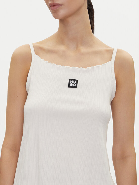 HUGO HUGO Top Rib_Vest 50540056 Écru Regular Fit