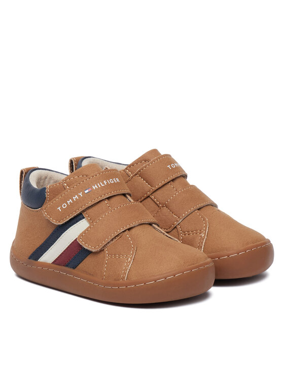 Tommy Hilfiger Sneakersy Tommy Hilfiger Mid Cut Velcro Sneaker T1XH-35223-1269A242 Hnědá