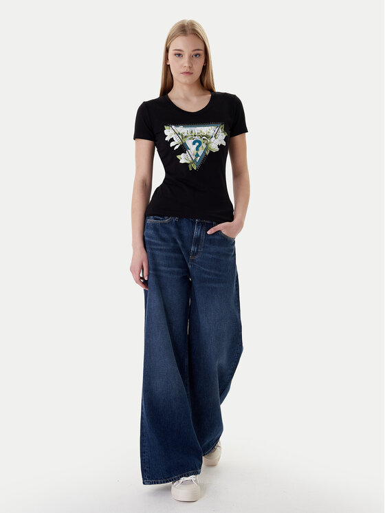 Guess Guess Camiseta W6RI35 J1314 Negro Slim Fit