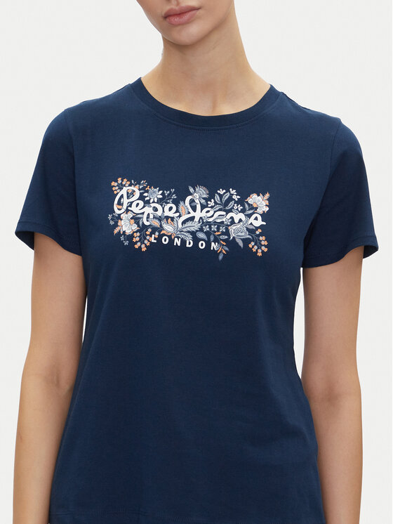 Pepe Jeans Pepe Jeans Футболка Rosalind PL506034 Cиній Regular Fit