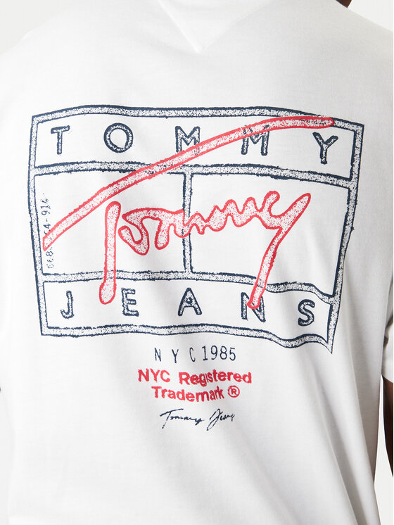 Tommy Jeans Tommy Jeans Camiseta DM0DM22319 Écru Regular Fit