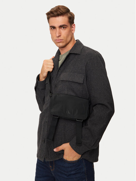 Calvin Klein Jeans Taška cez rameno Calvin Klein Jeans Over Webbing K50K512566 Čierna