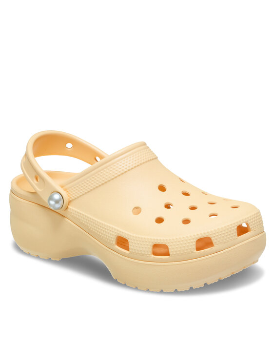 Crocs Шльопанці Crocs Classic Platform Pearl Clog 211231 Жовтий