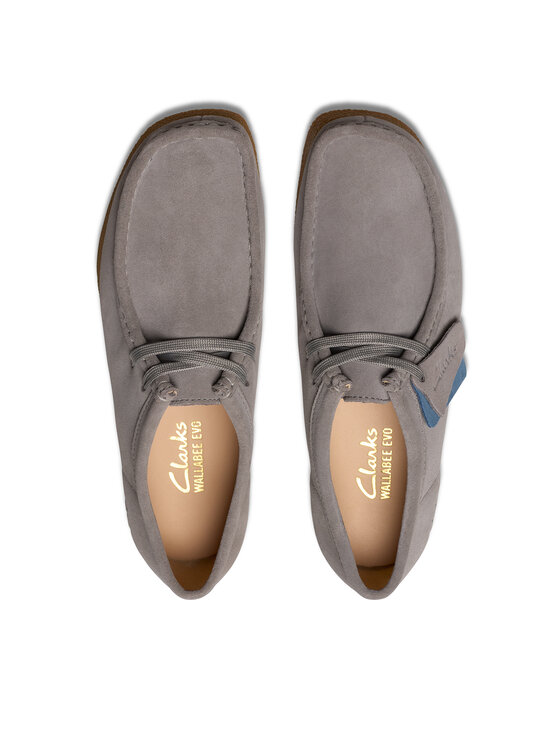 Clarks Nizki čevlji Clarks WallabeeEVOSh 26181477 Siva