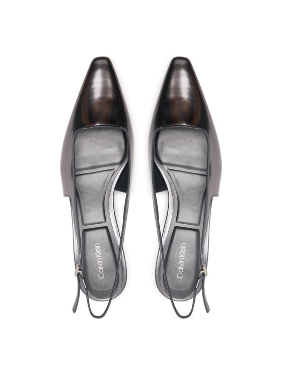 Calvin Klein Décolleté Calvin Klein Kitten Heel Pump Sling Mirr Lth HW0HW03275 Argento