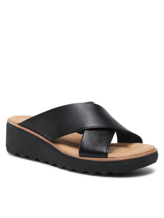Clarks Παντόφλες Clarks Jillian Gem 261575854 Μαύρο