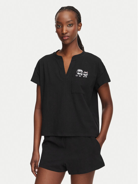KARL LAGERFELD KARL LAGERFELD Pijama B2W45005 Negro Regular Fit