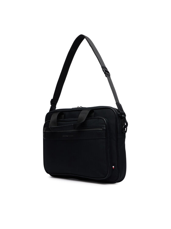 Tommy Hilfiger Nešiojamo kompiuterio krepšys Tommy Hilfiger Th Repreve Computer Bag AM0AM14445 Juoda