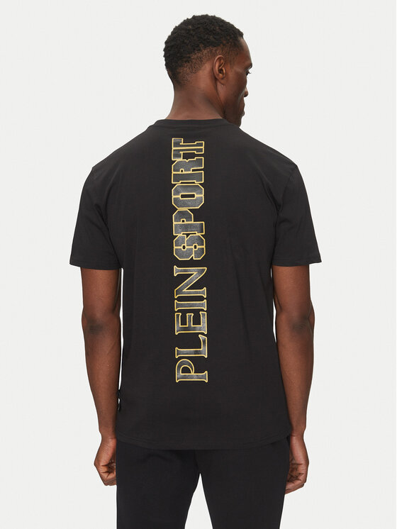 Plein Sport Plein Sport Футболка SAEC MTK8019 STE001N Чорний Regular Fit