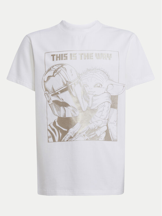 adidas adidas Футболка Star Wars The Mandalorian™ JF3637 Білий Regular Fit