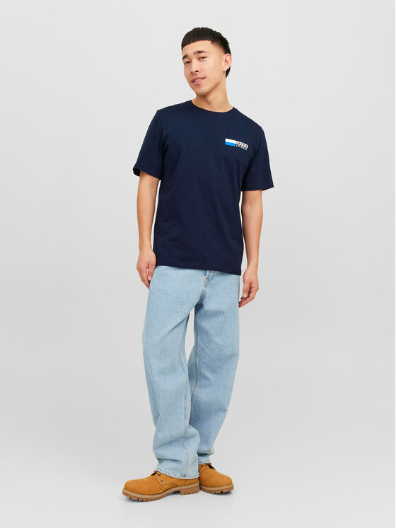 Jack & Jones Jack & Jones Majica Corp 12233999 Mornarsko modra Standard Fit
