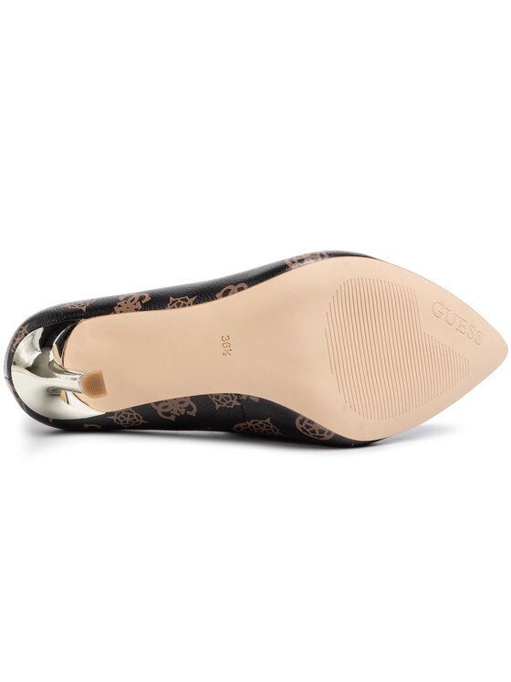 Guess Pantofi cu toc subțire Guess Crew7 FL6CR7 FAL08 Maro