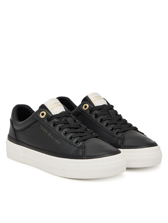 Tommy Hilfiger Zapatillas Tommy Hilfiger Th Foxing Platform Leather FW0FW09018 Negro