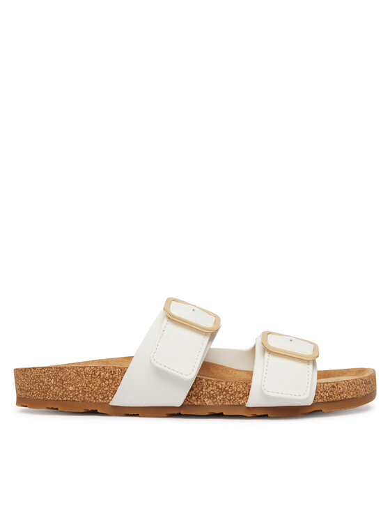 Tommy Hilfiger Nazouváky Tommy Hilfiger Double Strap Cork Sandals FW0FW09118 Bílá