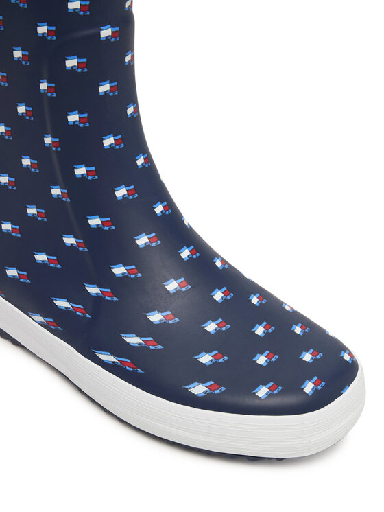 Tommy Hilfiger Gumáky Tommy Hilfiger Rain Boot T3XC-33922-1846 D Tmavomodrá
