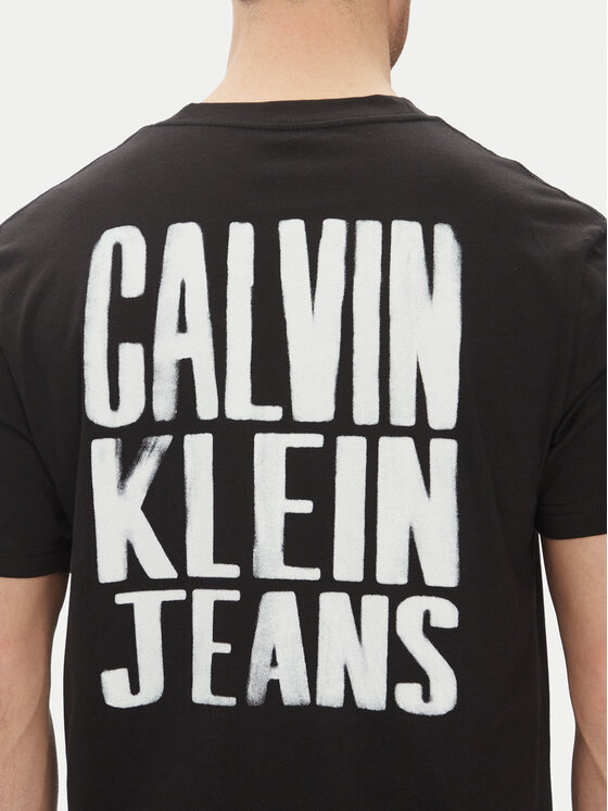 Calvin Klein Jeans Calvin Klein Jeans Póló Painted J30J327523 Fekete Regular Fit