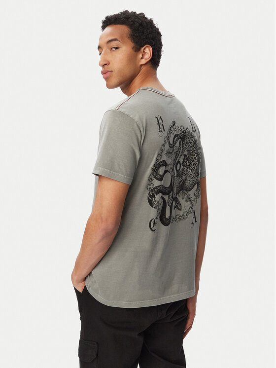 RVCA RVCA Camiseta Benj Battle Ss 23A351540 Verde Regular Fit