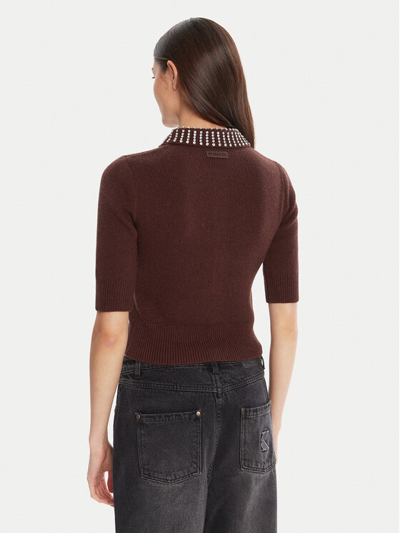 PINKO PINKO Поло Emilia 105745 A2S4 Коричневий Regular Fit