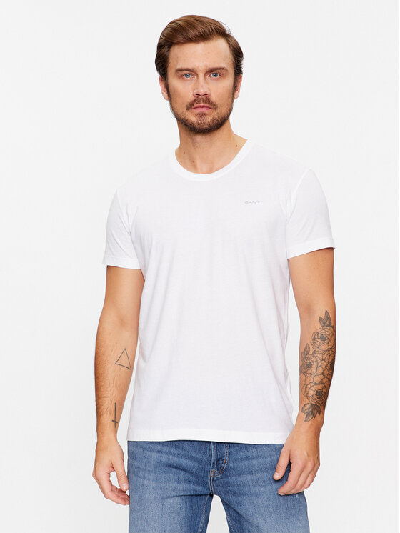 Gant Gant Conjunto de camisetas C-Neck 2 Pack 900002008 Blanco Regular Fit