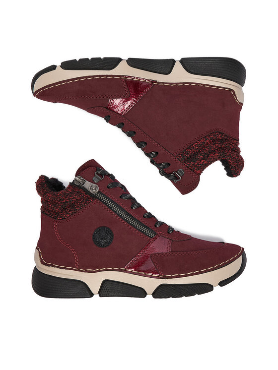 Rieker Зимни обувки Rieker 45960-35 Бордо