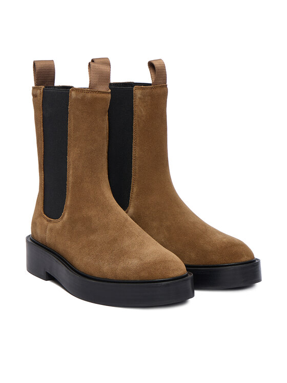 Calvin Klein Členková obuv s elastickým prvkom Calvin Klein YW0YW01969 Béžová