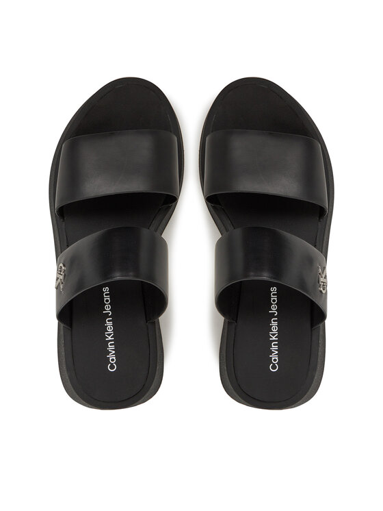Calvin Klein Jeans Natikače Calvin Klein Jeans Sandal Slide Double Strap YW0YW01694 Crna