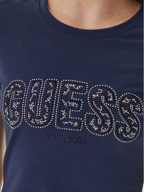 Guess Guess Футболка W5GI04 J1314 Cиній Slim Fit