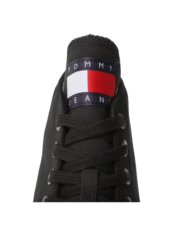 Tommy Jeans Laisvalaikio batai Tommy Jeans Tjm Mid Platfirm EM0EM01198 Juoda