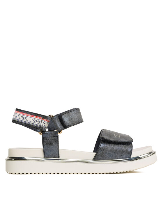 Tommy Hilfiger Sandale Tommy Hilfiger Platform Velcro Sandal T3A2-32760-0568 S Bleumarin