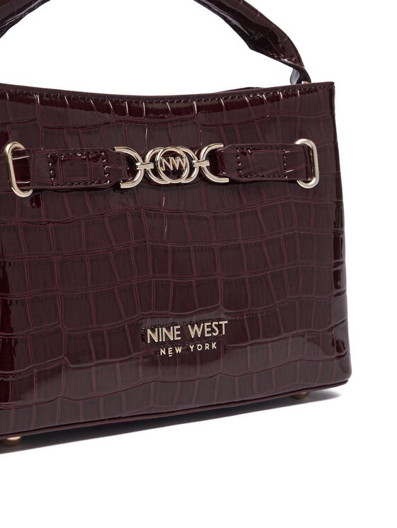 Nine West Дамска чанта Nine West EO-CITY GRACE-LDA9420 CROCO Кафяв