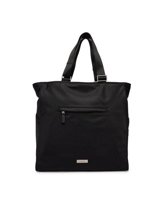 Calvin Klein Torba Calvin Klein Sleek Pocket Tote LV04D3340G Crna