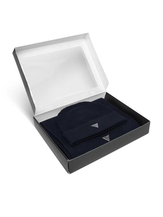 Guess Šalles un cepures komplekts Guess M4BZ14 Z2W80 Tumši zils