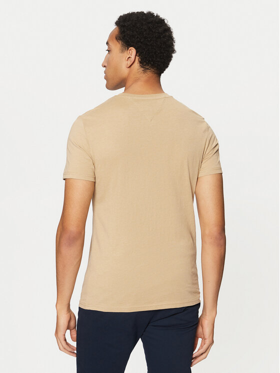 Tommy Jeans Tommy Jeans T-shirt Jaspe DM0DM20363 Beige Slim Fit