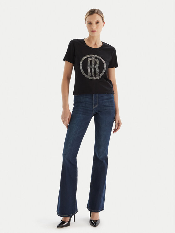 Fracomina Fracomina Camiseta FP25WT3004J40108 Negro Regular Fit