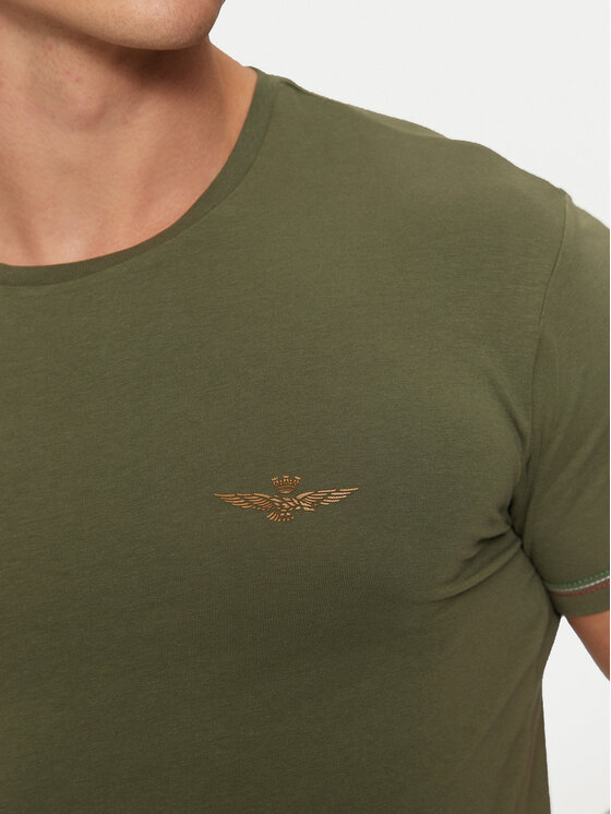 Aeronautica Militare Aeronautica Militare Футболка AM1UTI003 Зелений Regular Fit