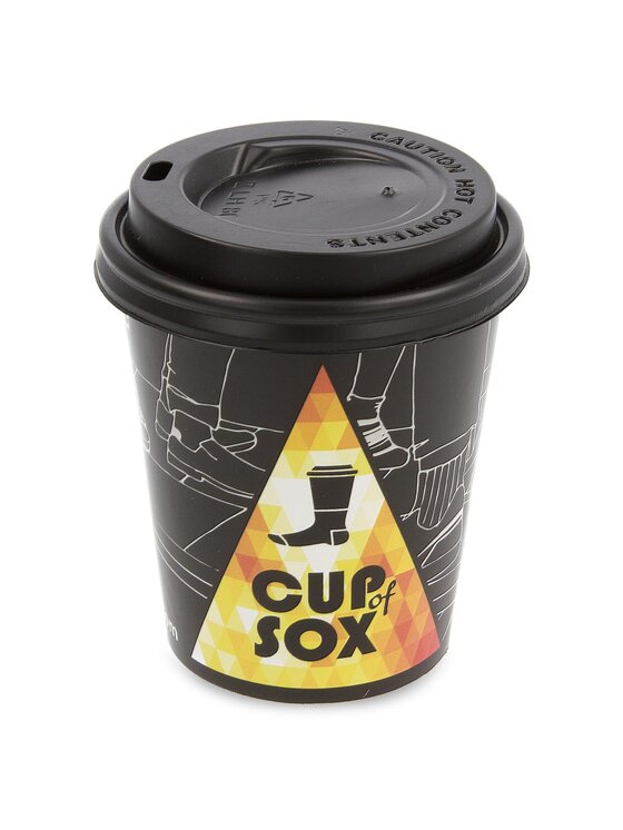 Cup of Sox Довгі шкарпетки Cup of Sox Szare Skarpety W Biało Czarne Romby A Сірий
