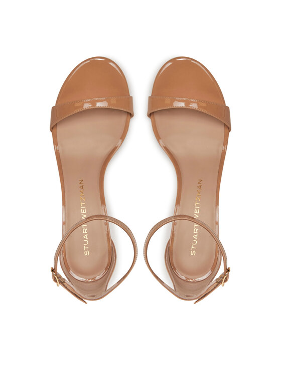 Stuart Weitzman Босоніжки Stuart Weitzman Nudist Block 75 SJ983 Бежевий