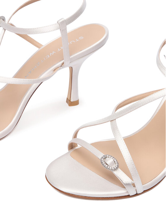 Stuart Weitzman Босоніжки Stuart Weitzman Kensington Strappy Sandal 85 SN109 Кремовий