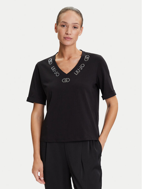Liu Jo Sport Liu Jo Sport Camiseta TF5143 JS003 Negro Regular Fit