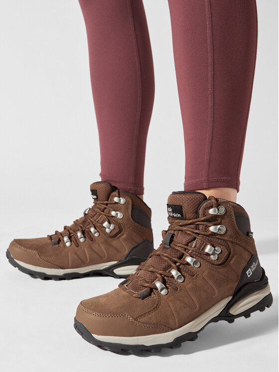 Jack Wolfskin Trekingová obuv Jack Wolfskin Refugio Texapore Mid W 4050871 Hnedá