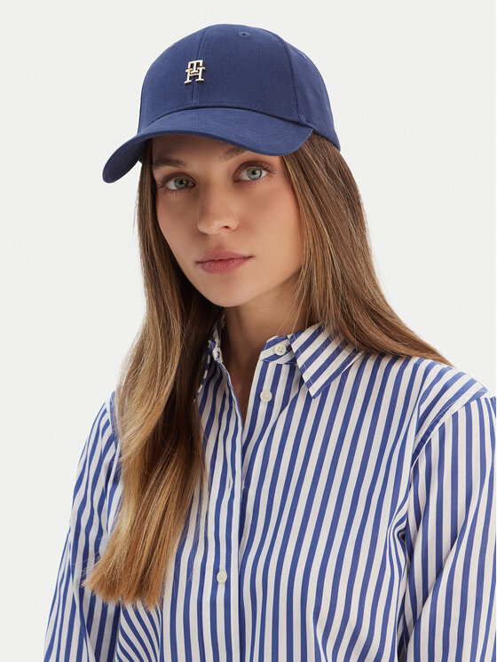 Tommy Hilfiger Cappellino Tommy Hilfiger Elevated Chic AW0AW17631 Blu scuro