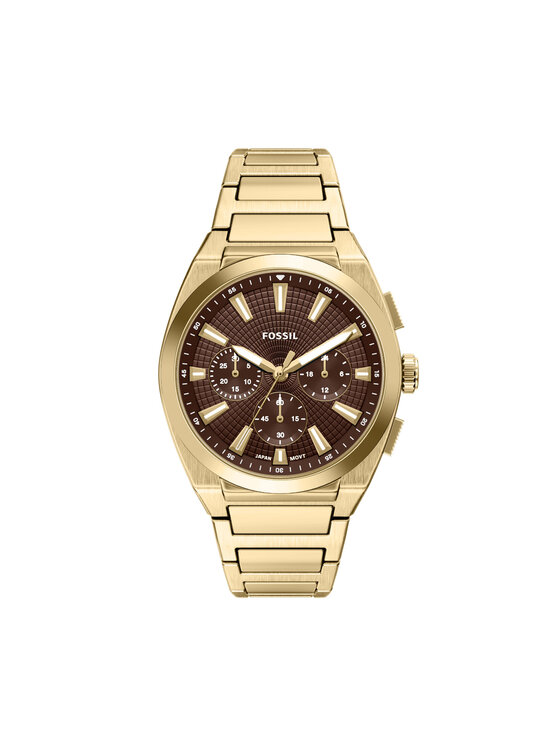 Fossil Ročna ura Fossil Everett FS6184 Zlata