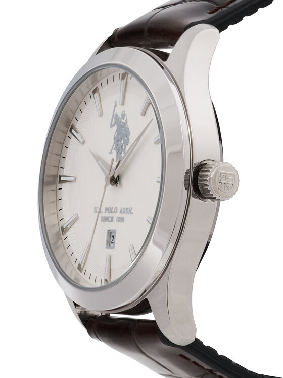 U.S. Polo Assn. Годинник U.S. Polo Assn. Yale USP7369WH Коричневий