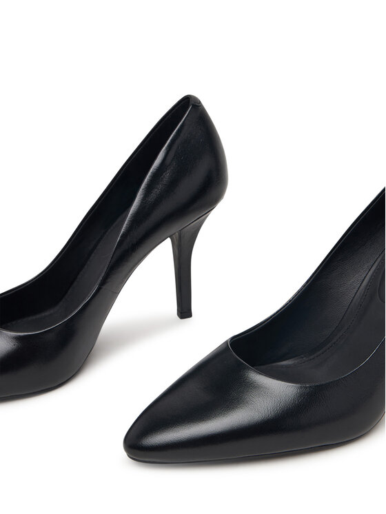 Tommy Hilfiger Aukštakulniai Tommy Hilfiger High Heel Court Leather Shoe FW0FW09527 Juoda