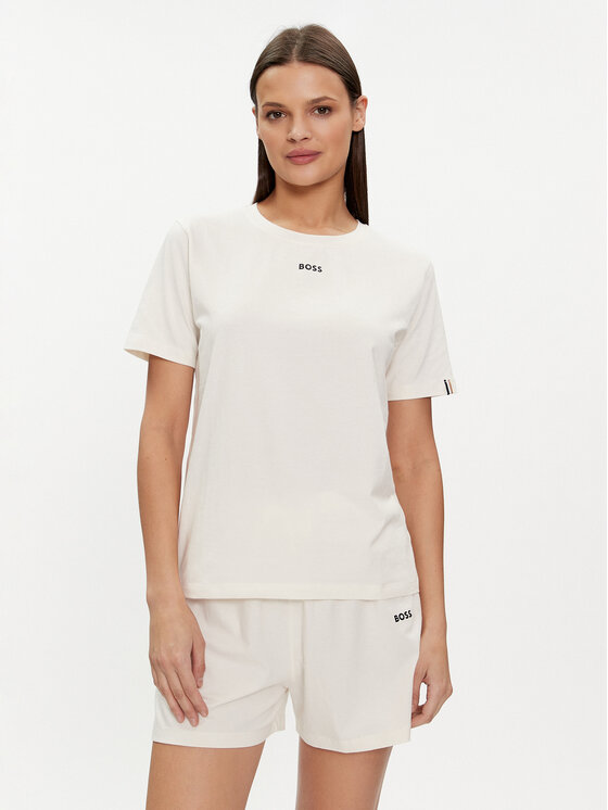 BOSS Boss Majica 50510322 Écru Regular Fit
