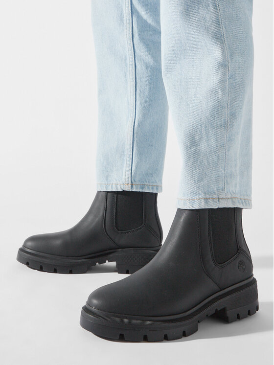Timberland Kotníková obuv s elastickým prvkem Timberland Cortina Valley Chelsea TB0A5ND70151 Černá