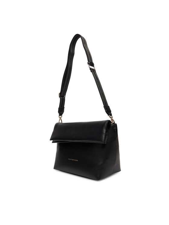 Tommy Hilfiger Kabelka Tommy Hilfiger Th Logotape AW0AW17692 Čierna