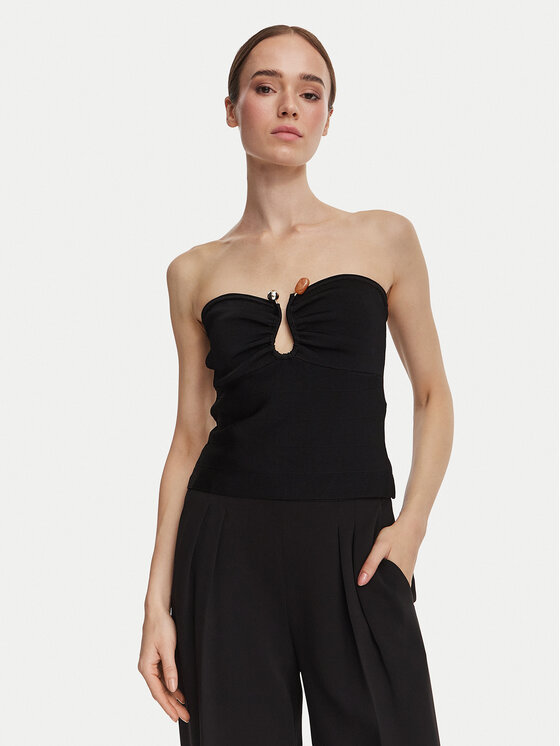 Guess Guess Top W6YR37 Z1042 Negro Slim Fit